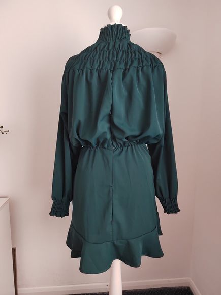 Ax Paris Teal Shirring Neck Skater Dress size 10 - Picture 5 of 7